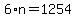 6%2An=1254