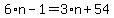 6%2An-1=3%2An%2B54