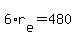 6%2Ar%5Be%5D+=+480