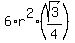 6%2Ar%5E2%2A%28sqrt%283%29%2F4%29