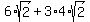 6%2Asqrt%282%29%2B3%2A4%2Asqrt%282%29