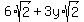 6%2Asqrt%282%29+%2B+3y%2Asqrt%282%29