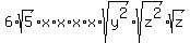 6%2Asqrt%285%29%2Ax%2Ax%2Ax%2Ax%2Asqrt%28y%5E2%29%2Asqrt%28z%5E2%29%2Asqrt%28z%29%29