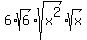 6%2Asqrt%286%29%2Asqrt%28x%5E2%29%2Asqrt%28x%29