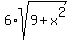 6%2Asqrt%289%2Bx%5E2%29