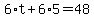 6%2At%2B6%2A5=48