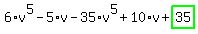 6%2Av%5E5-5%2Av-35%2Av%5E5%2B10%2Av%2Bhighlight_green%28+35+%29