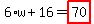 6%2Aw%2B16=highlight_red%28+70+%29