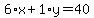 6%2Ax%2B1%2Ay=40