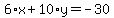 6%2Ax%2B10%2Ay=-30