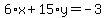 6%2Ax%2B15%2Ay=-3