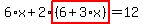 6%2Ax%2B2%2Ahighlight%28%286%2B3%2Ax%29%29=12