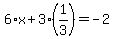 6%2Ax%2B3%281%2F3%29=-2