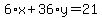 6%2Ax%2B36%2Ay=21