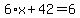 6%2Ax%2B42=6