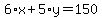 6%2Ax%2B5%2Ay=150