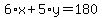 6%2Ax%2B5%2Ay=180
