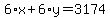 6%2Ax%2B6%2Ay=3174