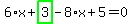 6%2Ax%2Bhighlight_green%28+3+%29-8%2Ax%2B5=0
