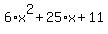 6%2Ax%5E2%2B25%2Ax%2B11