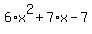 6%2Ax%5E2%2B7%2Ax-7