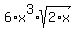 6%2Ax%5E3%2Asqrt%282%2Ax%29