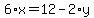 6%2Ax+=+12+-+2%2Ay