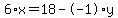 6%2Ax+=+18+-+-1%2Ay