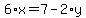 6%2Ax+=+7+-+2%2Ay
