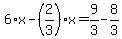 6%2Ax-%282%2F3%29%2Ax=9%2F3-8%2F3