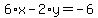 6%2Ax-2%2Ay=-6