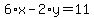 6%2Ax-2%2Ay=11