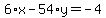 6%2Ax-54%2Ay=-4