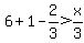 6%2B1-2%2F3%3Ex%2F3