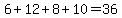 6%2B12%2B8%2B10=36