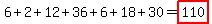 6%2B2%2B12%2B36%2B6%2B18%2B30=highlight%28110%29