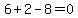 6%2B2-8=0