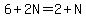 6%2B2N=2%2BN