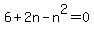 6%2B2n-n%5E2=0