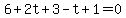 6%2B2t%2B3-t%2B1=0