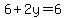 6%2B2y=6