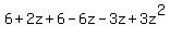 6%2B2z%2B6-6z-3z%2B3z%5E2