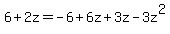 6%2B2z=-6%2B6z%2B3z-3z%5E2