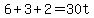 6%2B3%2B2=30t