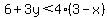 6%2B3y%3C4%283-x%29