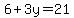 6%2B3y=21