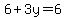 6%2B3y=6