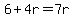 6%2B4r=7r