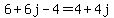 6%2B6j-4=4%2B4j