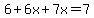 6%2B6x%2B7x=7